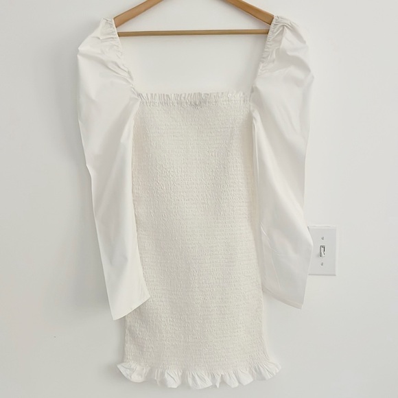 Aritzia Wilfred Smocked Maelys Dress White - Picture 10 of 15